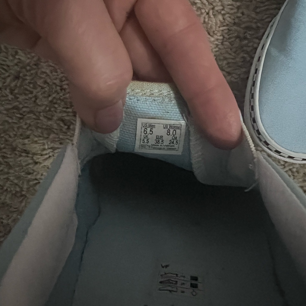 Vans Sky Blue Classic Slip-On Shoes - Picture 7 of 7